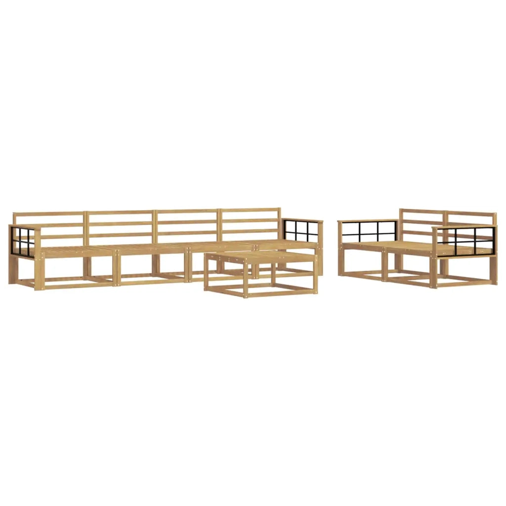 Set di divani da esterno 7 pcs Bianco 3386103