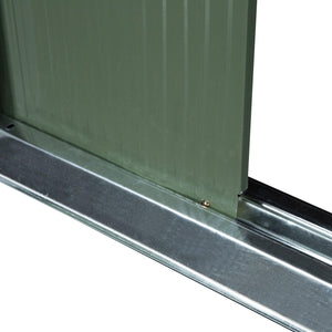 Casetta Box da Giardino 280x130x172 cm in Lamiera di Acciaio Verde Chiaro