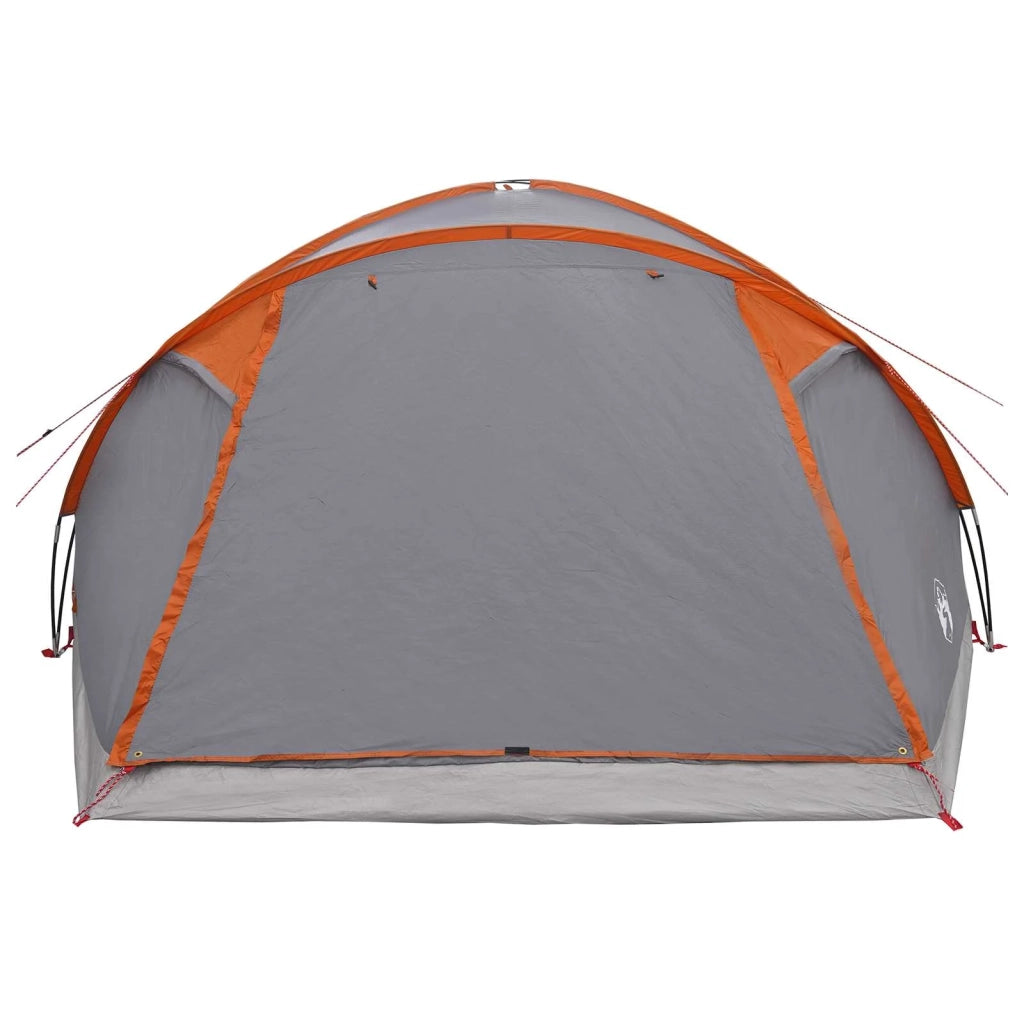 Tenda Capanna Grigio e arancione 8 persone Poliestere e Acciaio 42028589