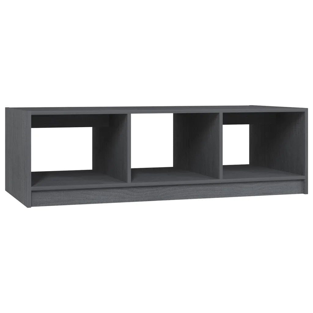 Tavolino da Salotto Grigio 110x50x34 cm Legno Massello di Pino 809914