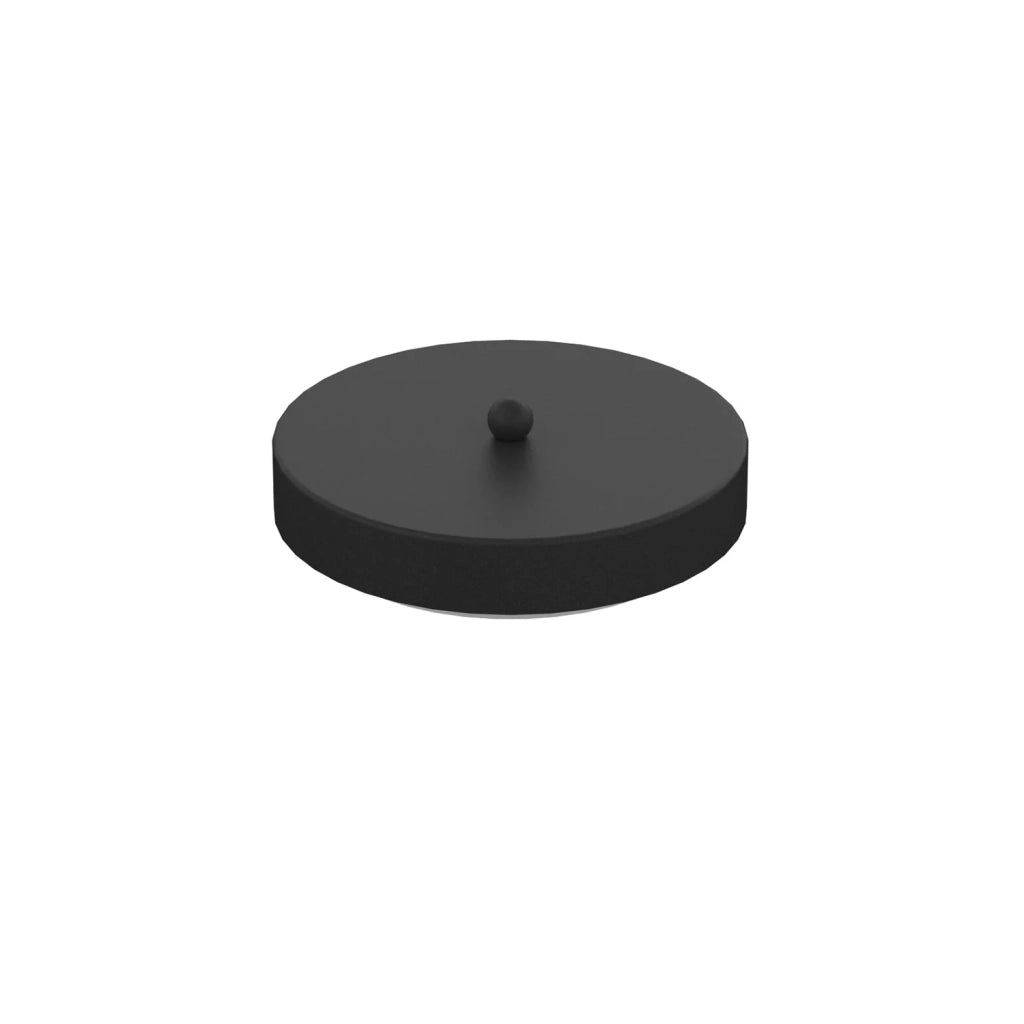 Rosone Tondo Multiforo Metallo Nero 7 Uscite D10Cm