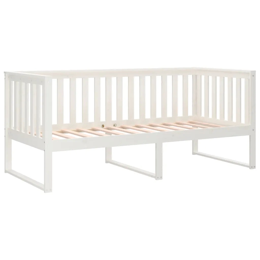 Dormeuse senza Materasso Bianca 90x190 cm Legno Massello Pino 820882