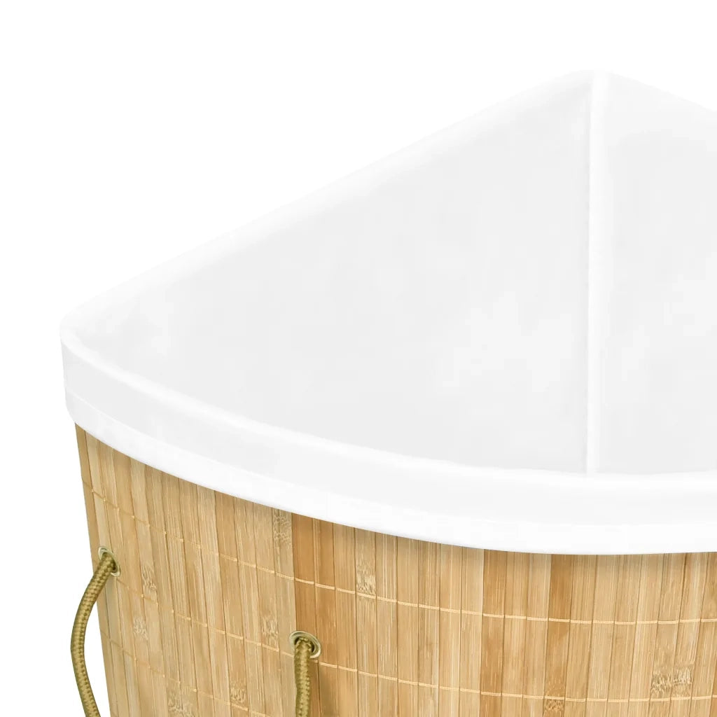 Cesto Portabiancheria per Angolo in BambÃ¹ 60 L cod mxl 53274