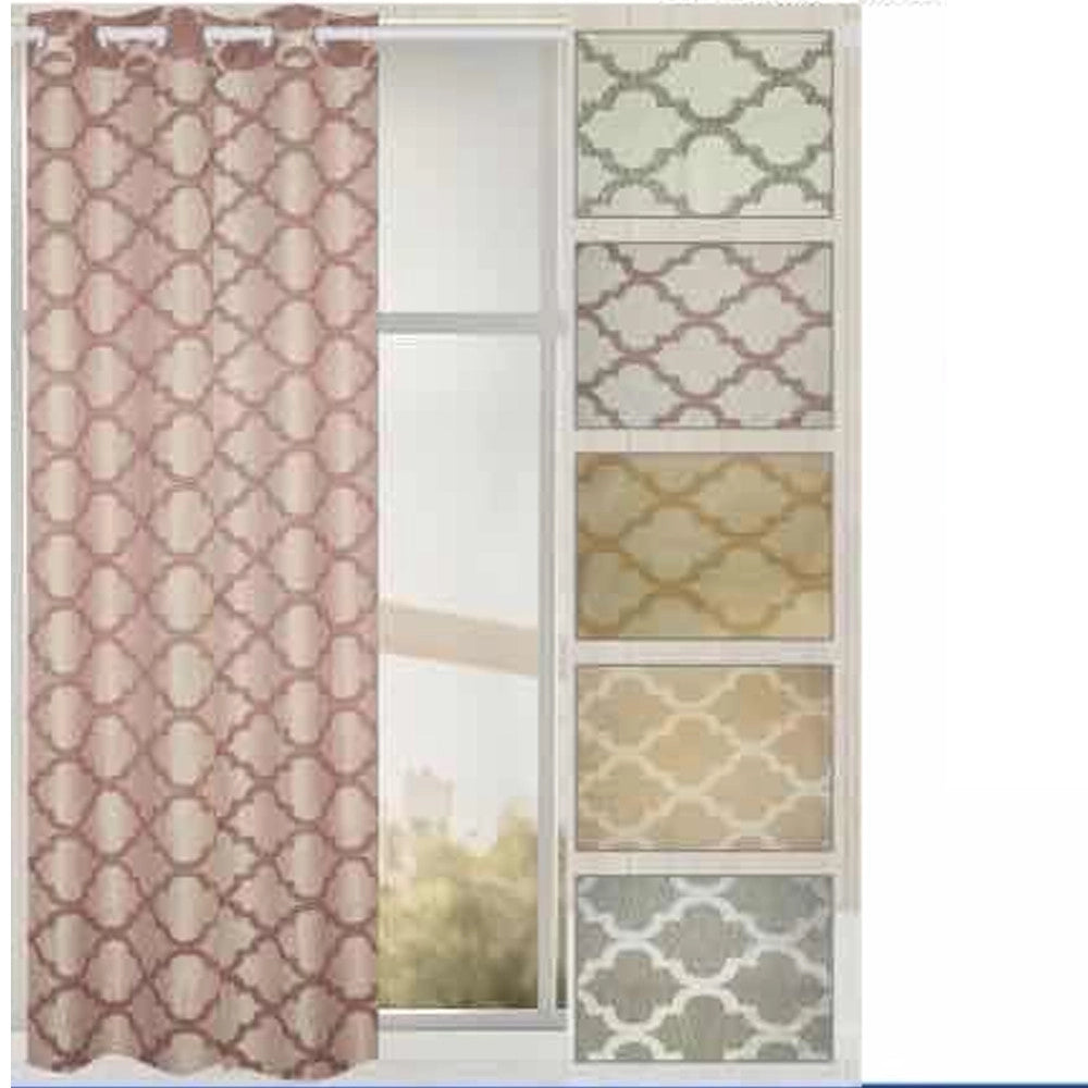 Trade Shop - Tenda Amabile Pannello Singolo 8 Borchie Porta Finestra Cucina Bastone 140x280 Cm -