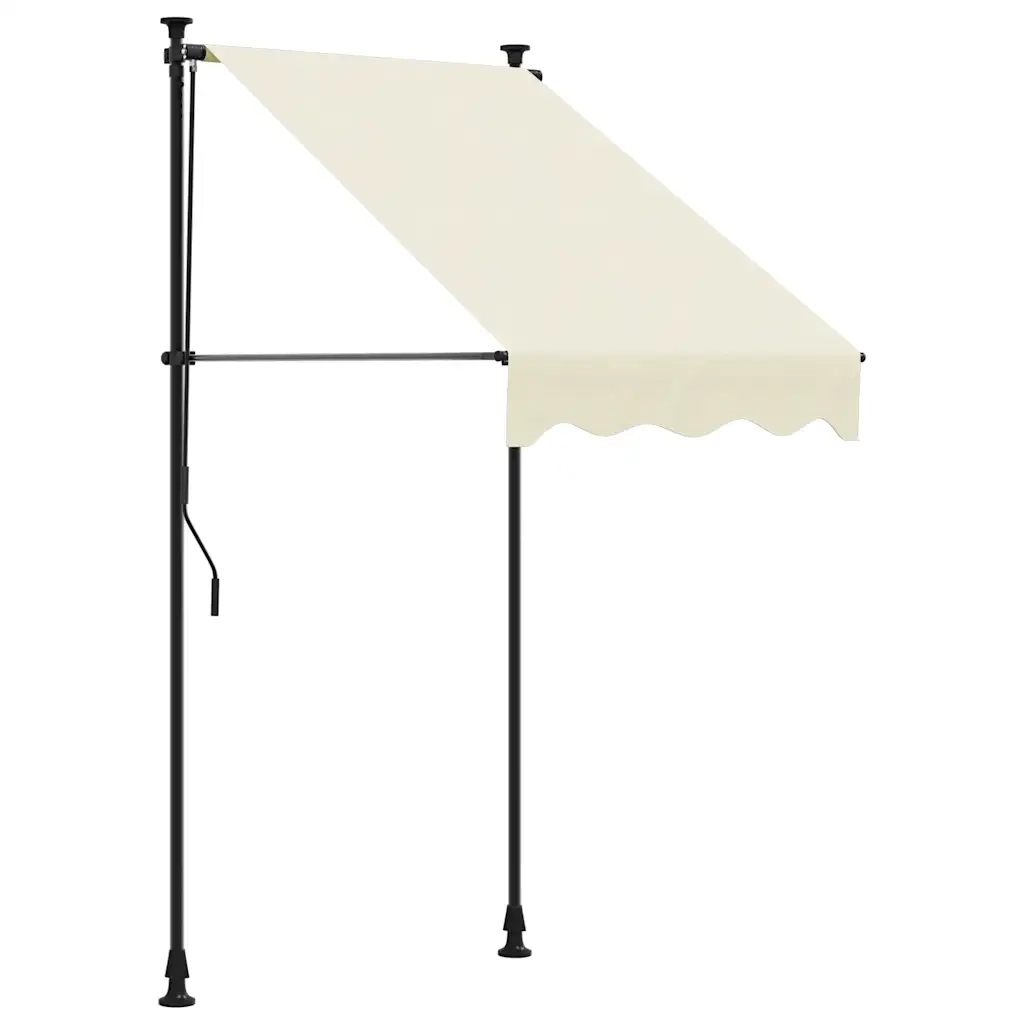 Tenda da Sole Retrattile Crema 100x150 cm in Tessuto e Acciaio 368743