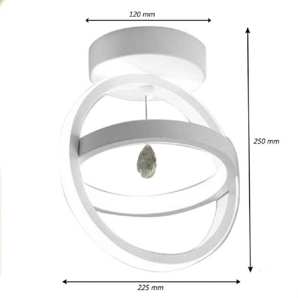 Trade Shop - Lampadario Led 22w Cerchio Plafoniera Pendente Soffitto Luce 4000k 3000k 6500k Pn-02b -