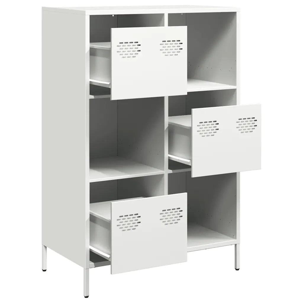 Credenza Bianca 68x39x103,5 cm in Acciaio 851411