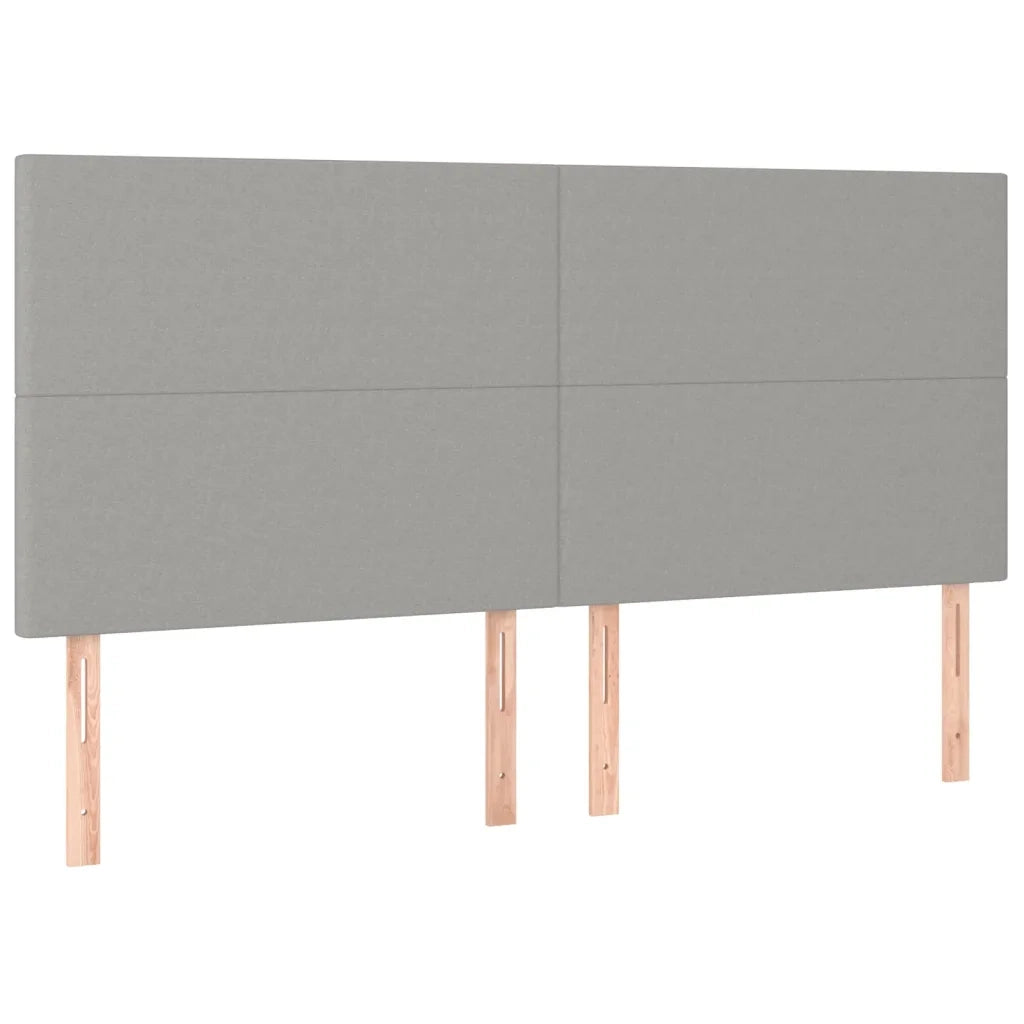 Giroletto a Molle con Materasso Grigio Chiaro180x200 cm Tessuto 3137013