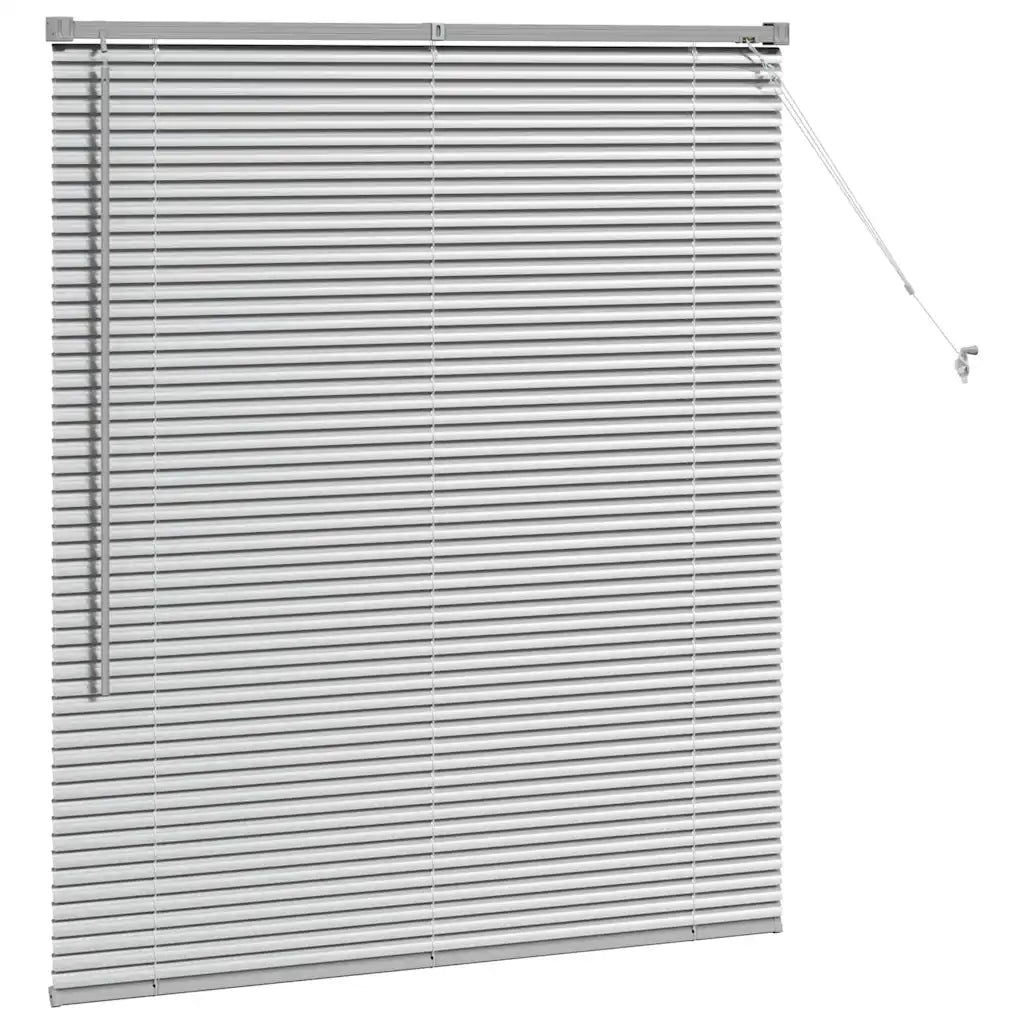 vidaXL Tenda per Finestra con tende Manuale Argento Alluminio