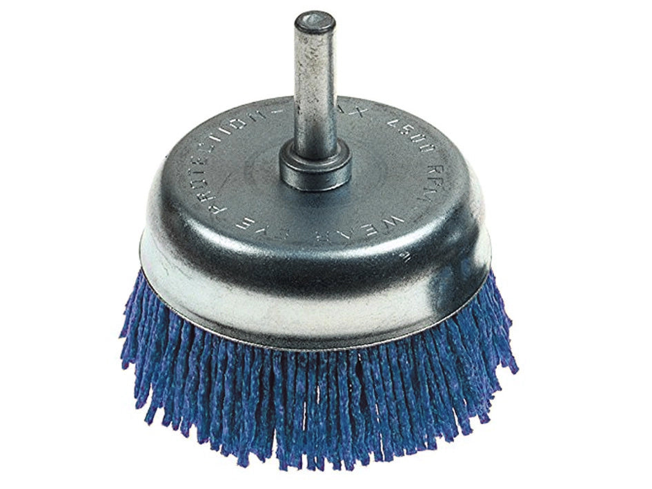 SPAZZOLA  A TAZZA IN NYLON ABRASIVO BLU- - ø mm.70  PG 497.35 - 1 blister PG