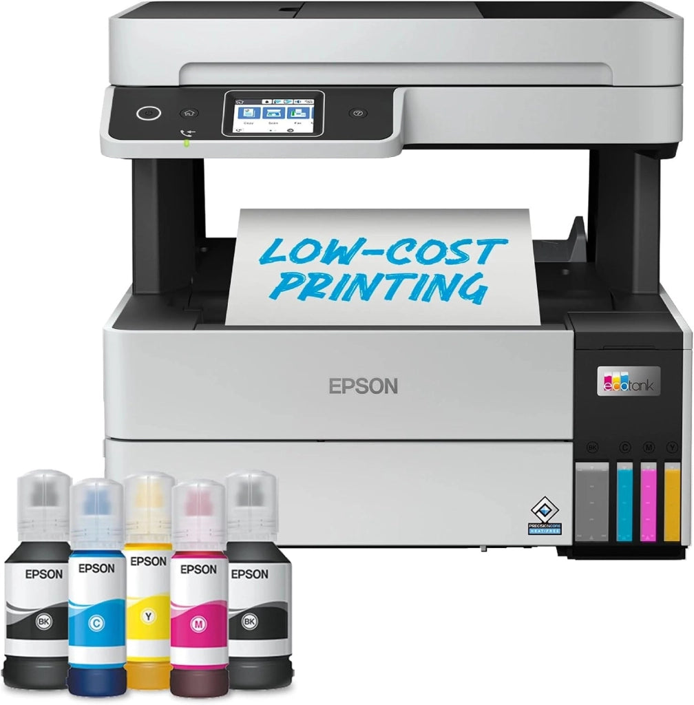 EcoTank ET-5185 Stampante con Serbatoi D’inchiostro | Piccolo Ufficio e Azienda | Wi-Fi Ed Ethernet | A4 | Stampa, Copia, Scansione, Fax | Stampa Fronte/Retro | Touch-screen 6.1 cm | ADF | PCL