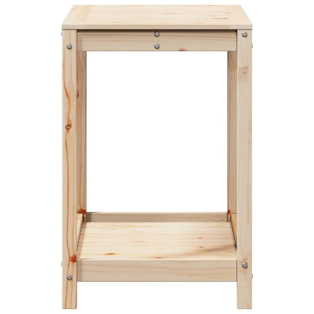 Tavolo Invaso con Ripiano 82,5x50x75 cm Legno Massello di Pino