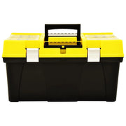 Cassetta degli attrezzi cassetta degli attrezzi cassetta portautensili cassetta portautensili per officina/garage plastica 59,5 x 33,7 cm giallo 02_0003225