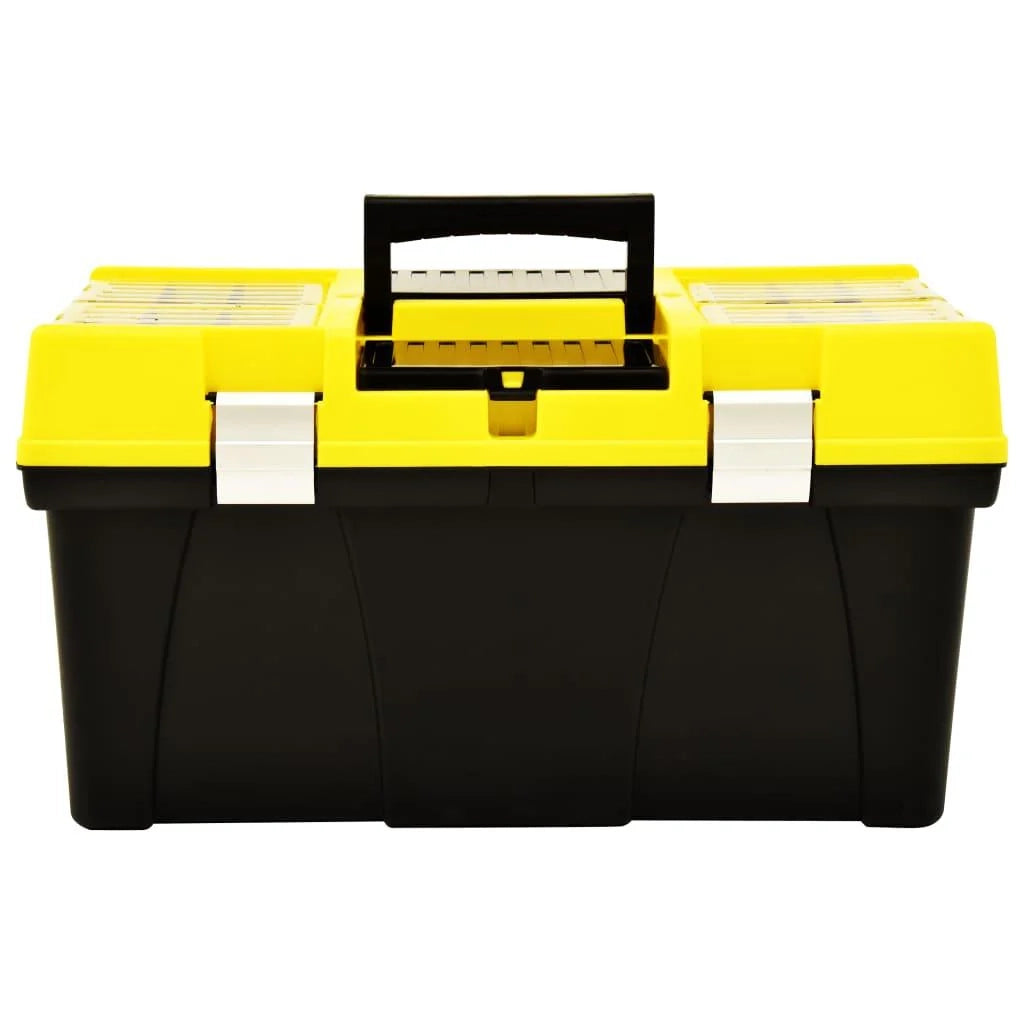 Cassetta degli attrezzi cassetta degli attrezzi cassetta portautensili cassetta portautensili per officina/garage plastica 59,5 x 33,7 cm giallo 02_0003225