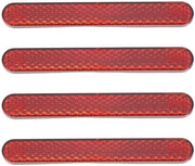 Riflettori di Sicurezza con Alta Visibilità - 4 Pezzi - Certificati E-MARK - Adesivi - Progetto Compattabile 100x13x7mm - Per Bicicletta/Motocicletta/Scooter