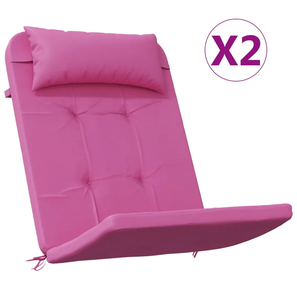 vidaXL Cuscini per Sedia Adirondack 2 pz Rosa in Tessuto Oxford