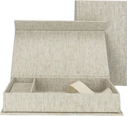 Cassa multifunzionale per foto e chiavette USB - 1 pezzo - Tessuto - 26 x 15 x 5 cm