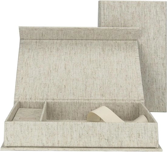 Cassa multifunzionale per foto e chiavette USB - 1 pezzo - Tessuto - 26 x 15 x 5 cm