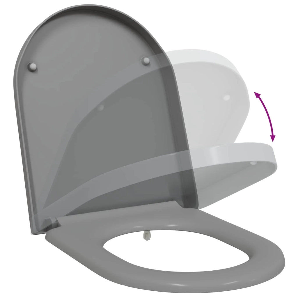 Sedile del WC Grigio 49 x 36 x 4 cm Duroplast 42002355