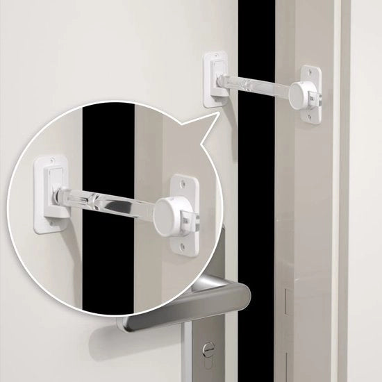 Vitrea accessoria per porte, sistema di sicurezza per porte, protezione per porte con bambini, protezione per porte con animali domestici, maniglia per porte regolabile, serratura per porte per cani, accesso facile per gatti (trasparente)