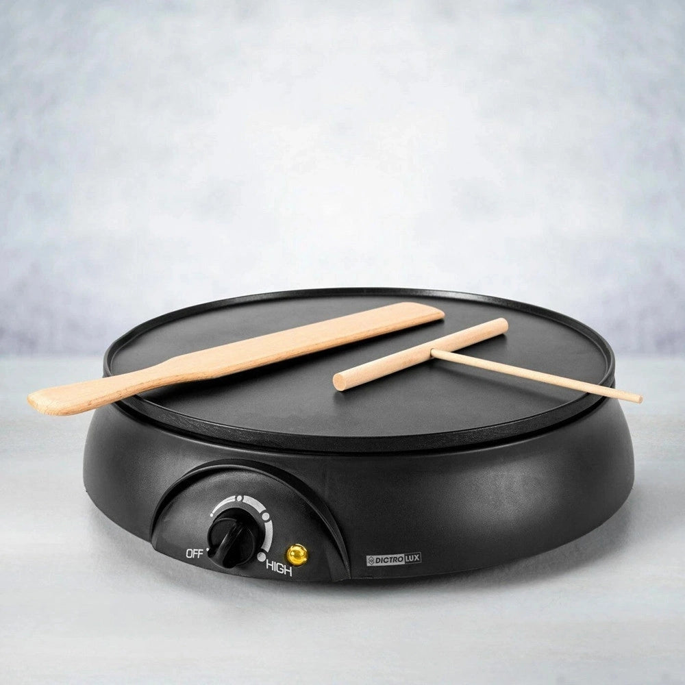 Trade Shop - Crepiera Elettrica 1000w Piastra Macchina Per Crepes Pancake Scalda Piadina Antiaderente -