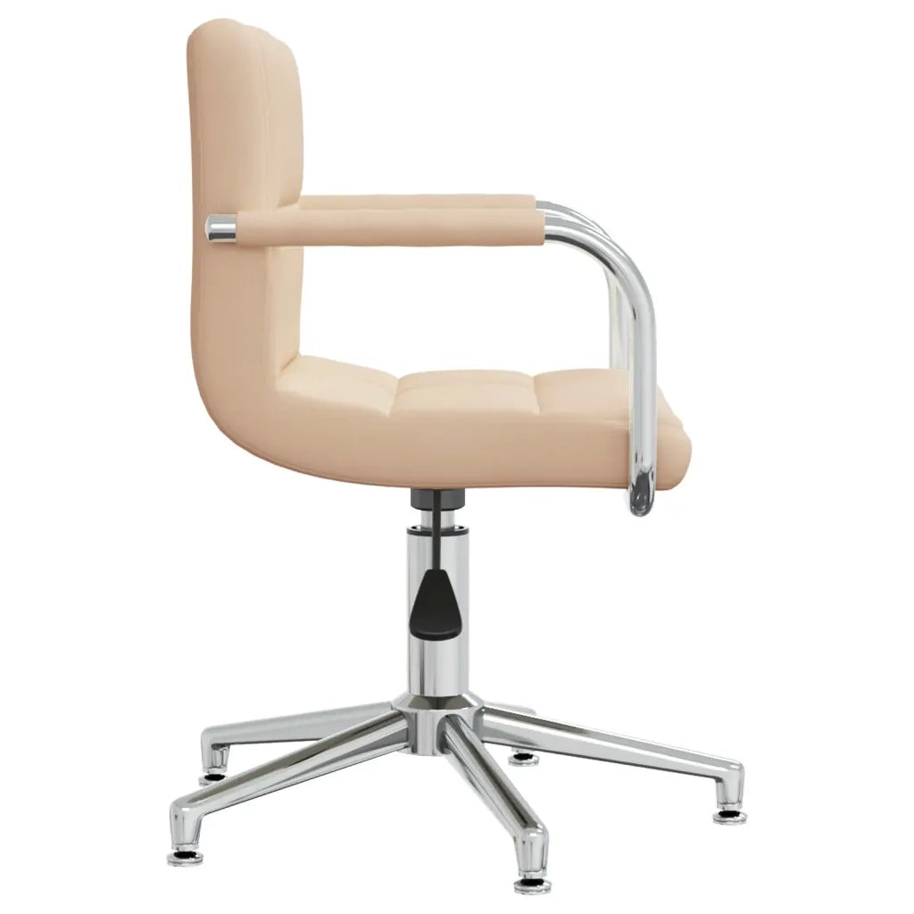 Sedia da Pranzo Girevole Crema in Tessuto 3088064