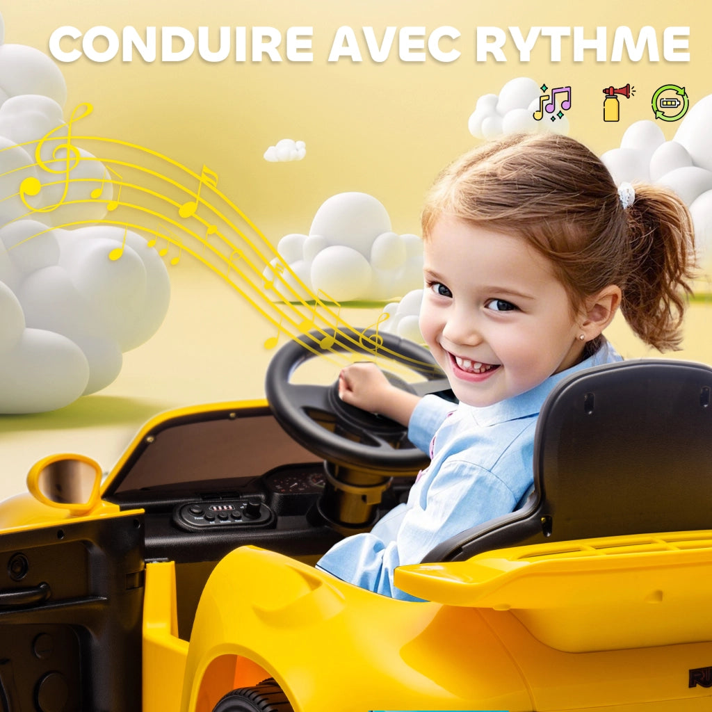 Auto elettrica bambini ¨C zephmum ¨C giallo 103x55x44 cm
