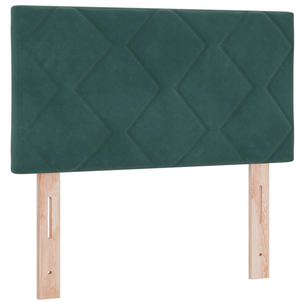 Testata LED Design Blocchi a Diamante Verde Scuro 80 cm Velluto