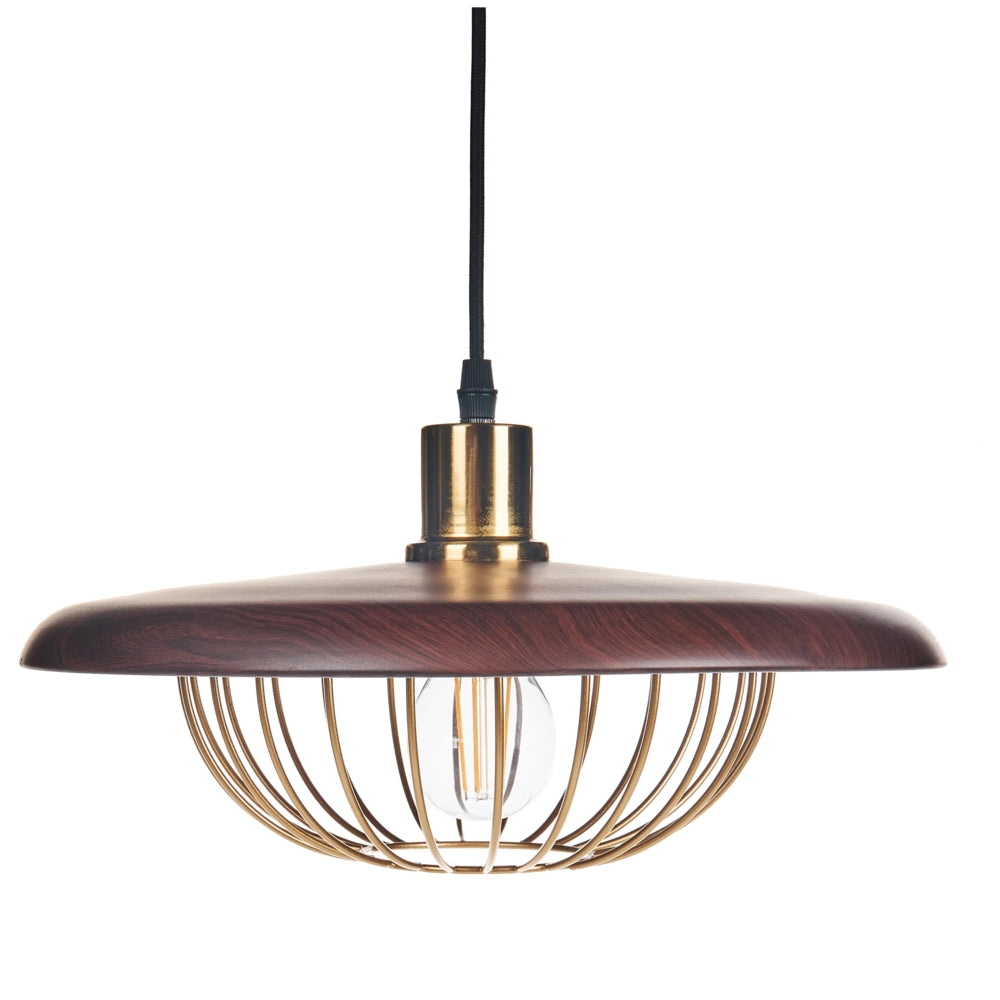 Lampada a sospensione oro marrone ferro retrò industriale soffitto appeso Luce soggiorno sala da pranzo