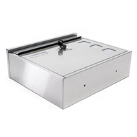 Cassetta postale singola V12 in acciaio inox con finestrelle e vetrino portanome