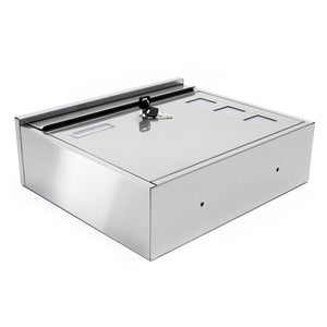 Cassetta postale singola V12 in acciaio inox con finestrelle e vetrino portanome