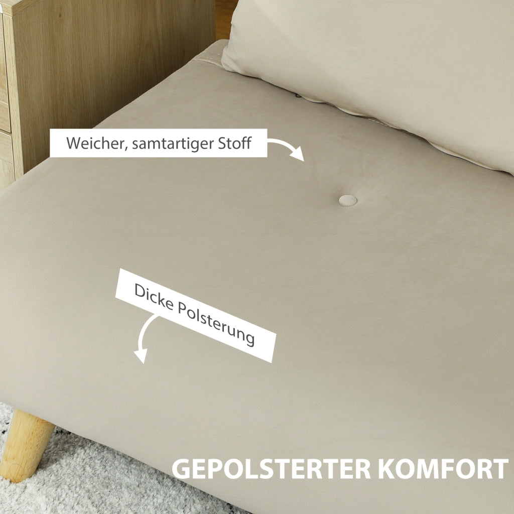 Divano letto Relaxsofa ¨C zephmum ¨C velluto beige 130x78x79