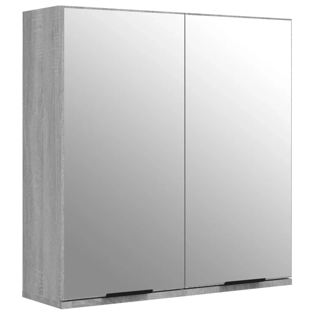 Set Mobili da Bagno 5 pz Grigio Sonoma in Legno Multistrato 3115858