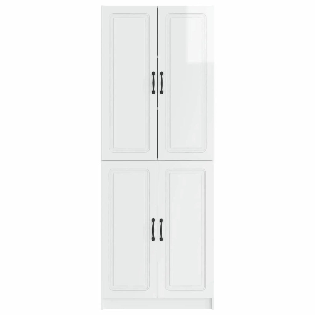 Set di armadi 2 pz Bianco Lucido Legno ingegnerizzato 3416947