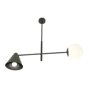 Lampada a sospensione HERMES in acciaio nero opaco