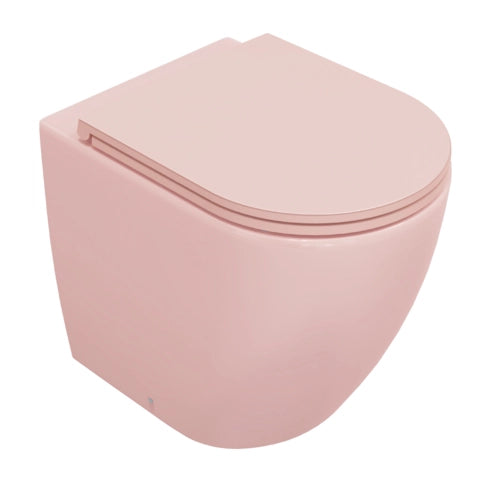 Sanitari filomuro opaco INFINITY: vaso, bidet, copriwater soft-close - Salmone Opaco