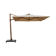 Ombrellone Trastevere ecrù - legno rovere con luci LED