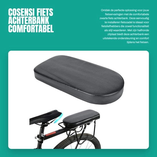Sella posteriore per bicicletta facile da installare - piatto di seduta comodo - piatto di seduta a forma semicircolare - accessori per bicicletta - adatto per appassionati di bicicletta - sellino posteriore per bicicletta