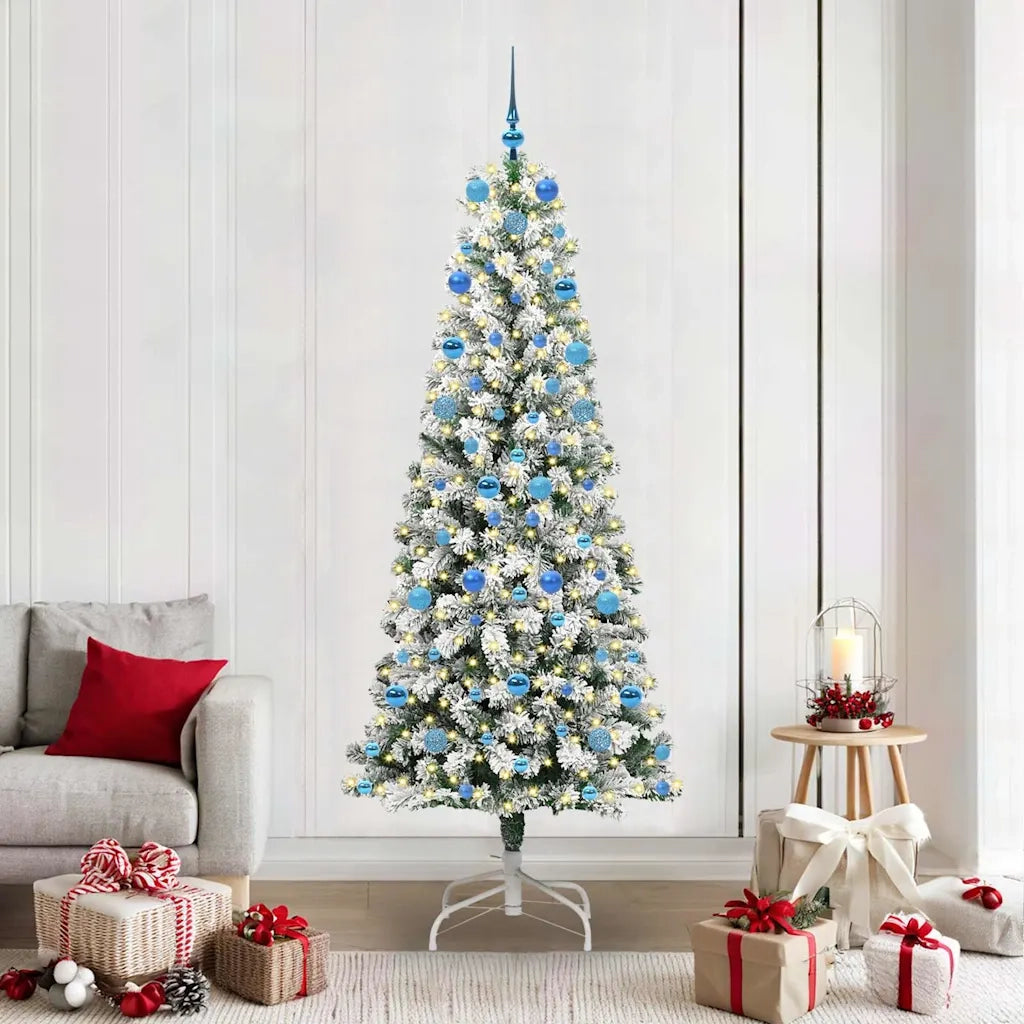 Albero di Natale | Decorazioni natalizie Artificiale con Rami Pieghevoli 210 cm