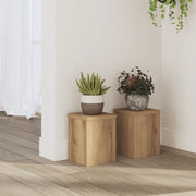 Supporti per Piante 2 pz Rovere 15x15x20 cm in Multistrato 852896