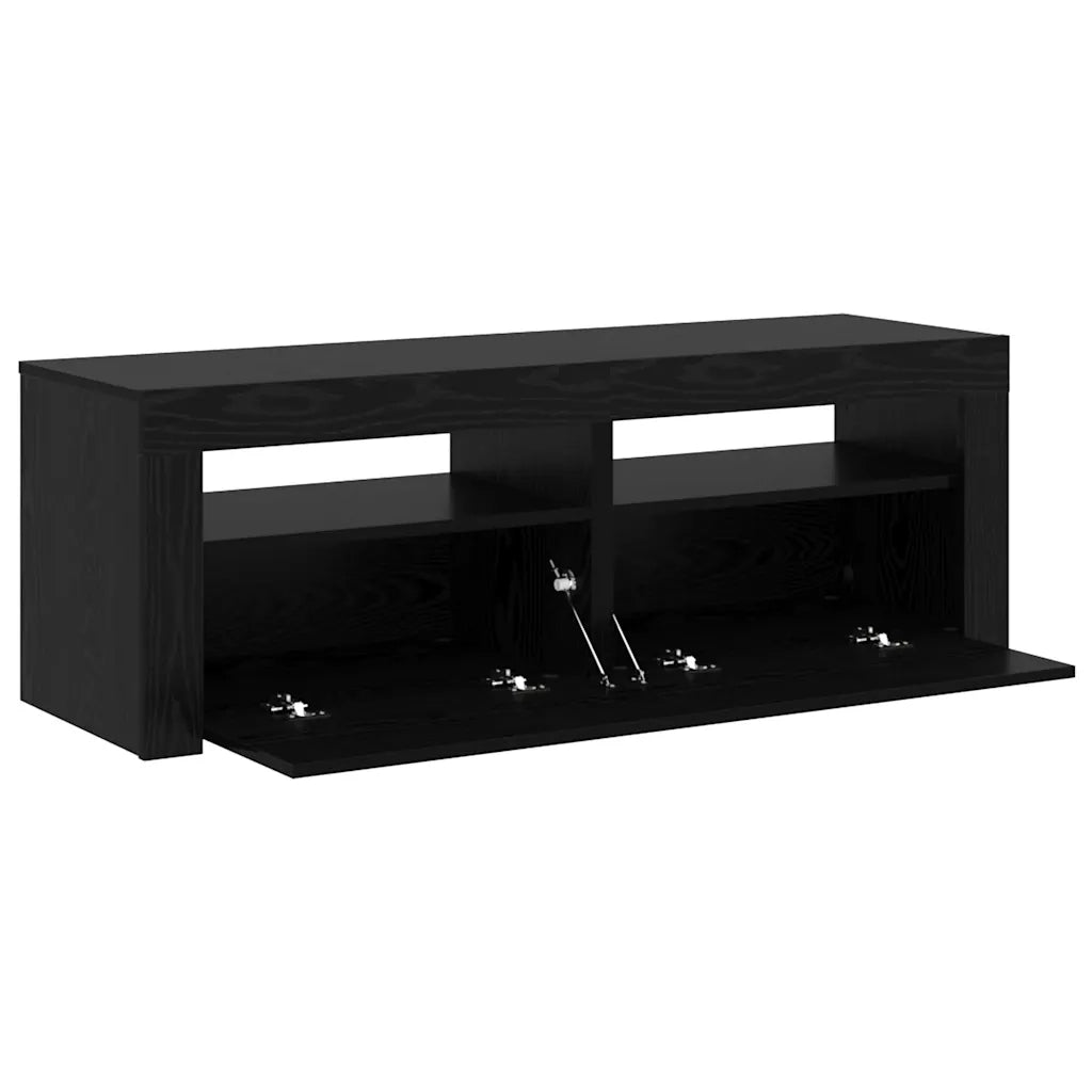 vidaXL Mobile Porta TV con LED Rovere Nero 120x35x40 cm Multistrato