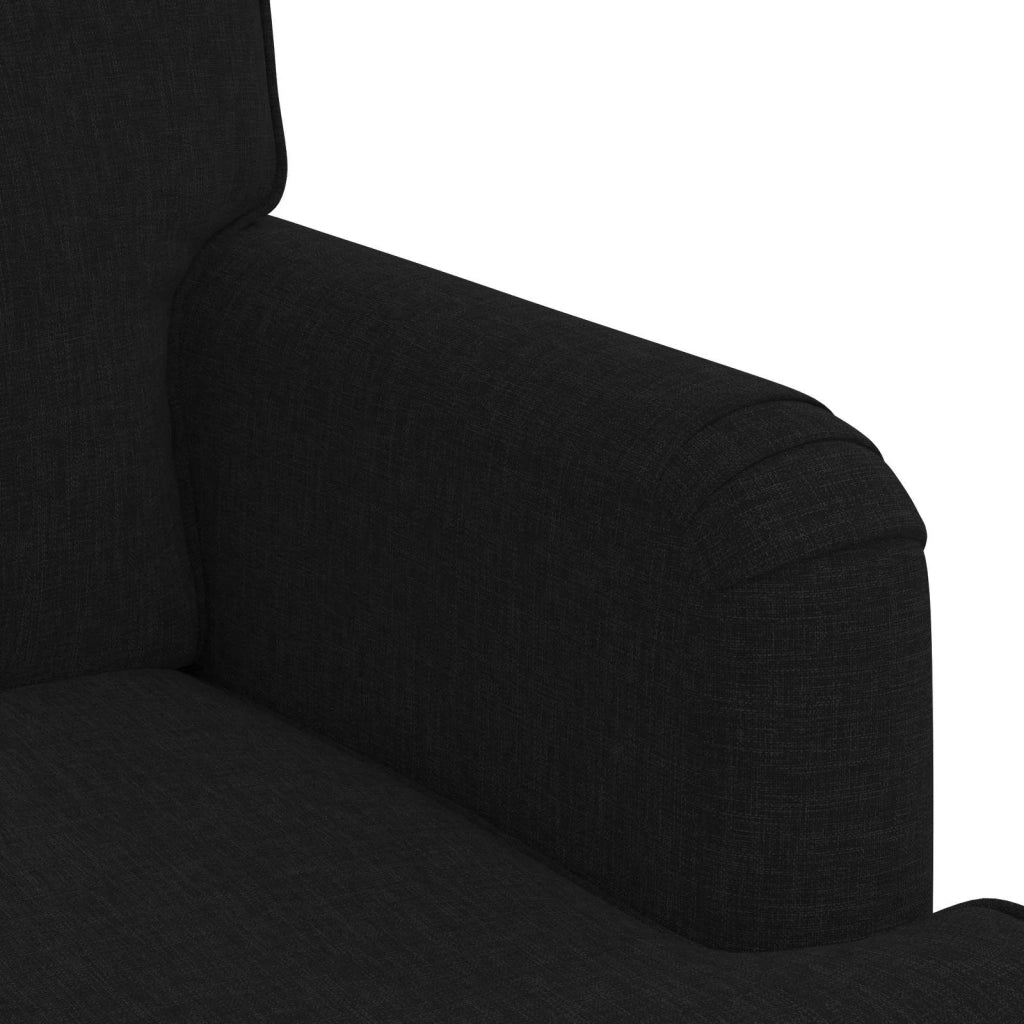 Divano 2 pcs Nero 162 x 80 x 85 cm Tessuto