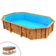 Piscina in legno indipendente ottagonale Riva 490