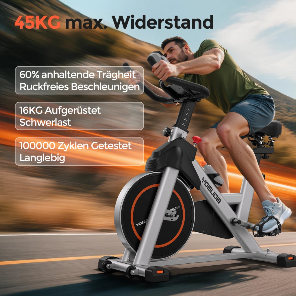Bicicletta da spinning ¨C Minimal ¨C con monitor LCD e regolazione altezza