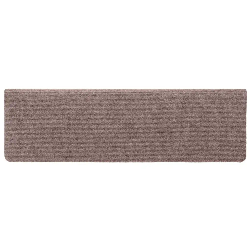 Tappetini per scale autoadesivi 5 pz | Gradini per Scale 65x21x4 cm Marrone Chiaro Bordo rettangolare