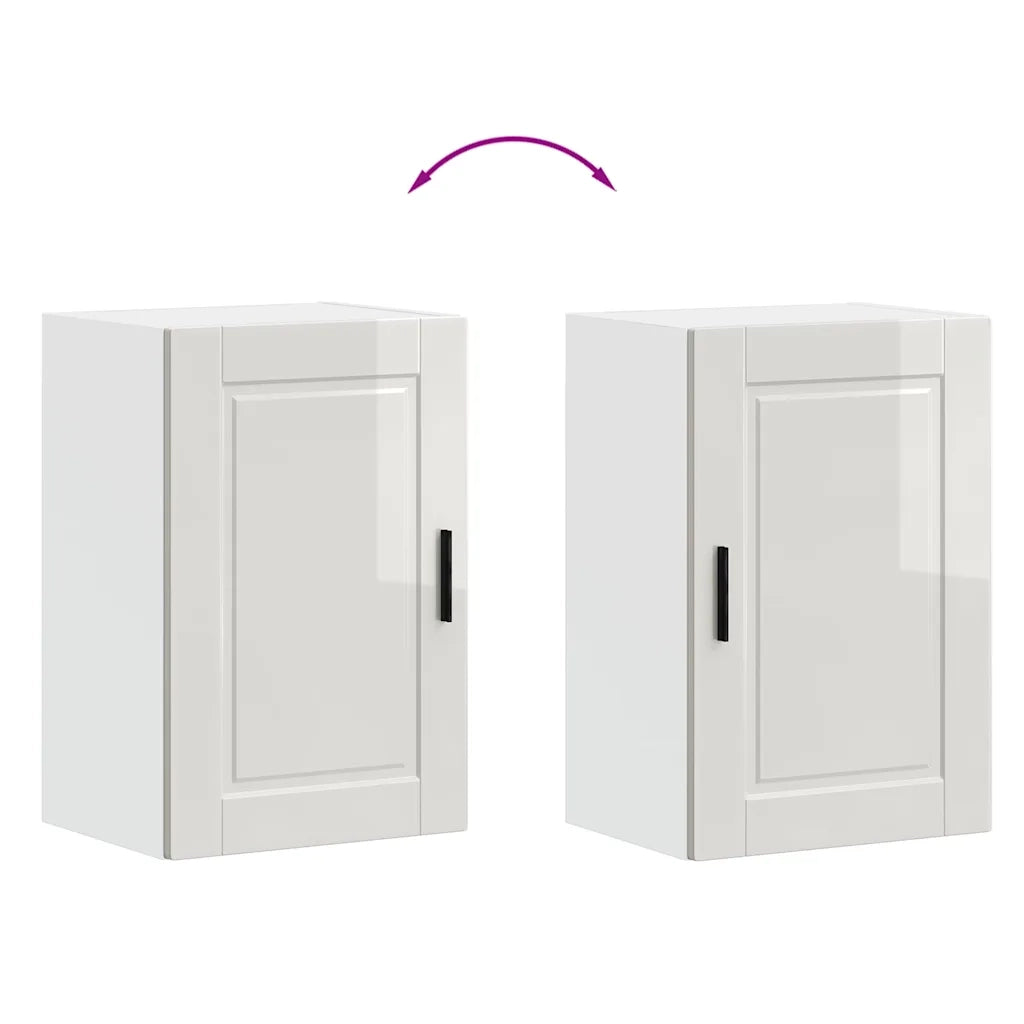 Pensile da Cucina Porto Bianco Lucido in Legno Multistrato 854029