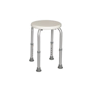 Sgabello 4 gambe  Bianco in Alluminio e Resine termoplastice Mod. Safe