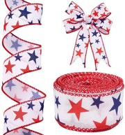 Decorazione a Lint a 1,5 Pollici - Stelle Patriottiche a Lint - Trim per Tessuto a Fili - 20 Metri - Decorazione - Confezione di Regalo - Lint Decorativo