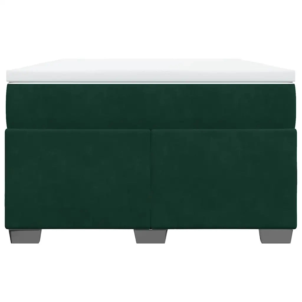 Giroletto a Molle con Materasso Verde Scuro 120x190 cm Velluto 3285272