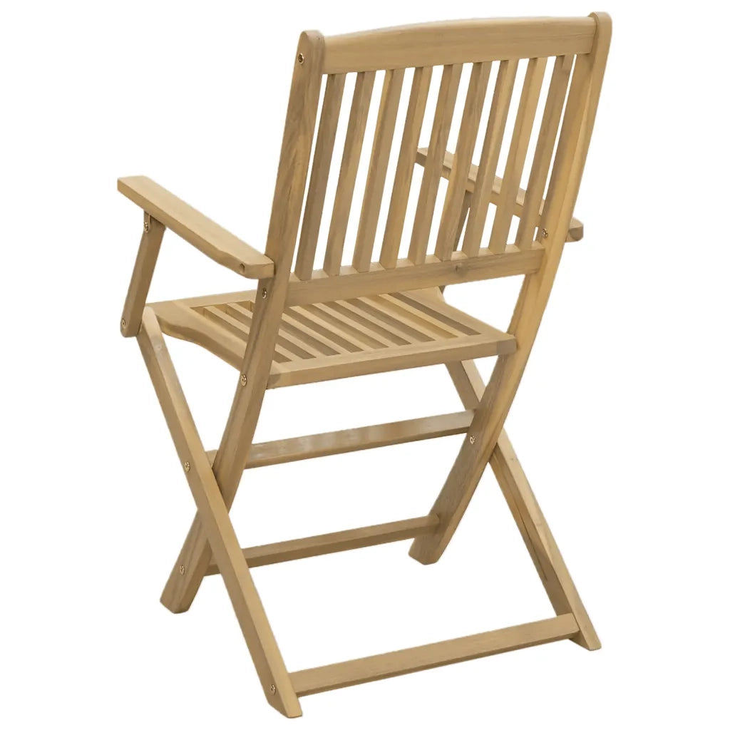 Sedie Giardino Pieghevoli 2 pz 54x61x88 cm Massello Acacia 365741